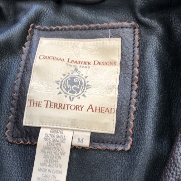 SzM mens dark brown distressed leather coat - Picture 11 of 12